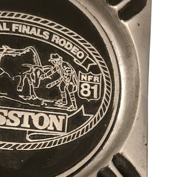 1981 Rodeo Cowboy Ashtray NFR Clown RARE National Finals Bullfighters Vintage - Picture 12 of 16